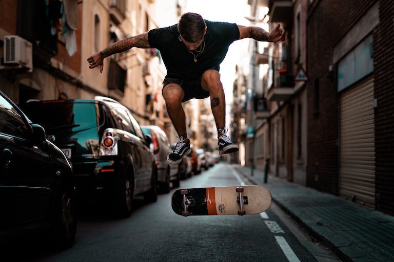 Skateboarding in Barcelona