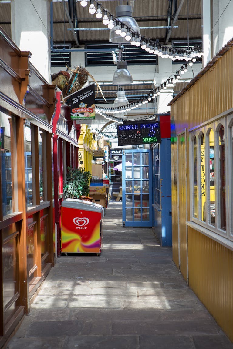 Shopping arcade in Bristol, UK