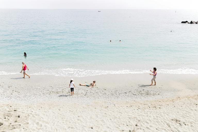 Cinque Terre beaches with kids