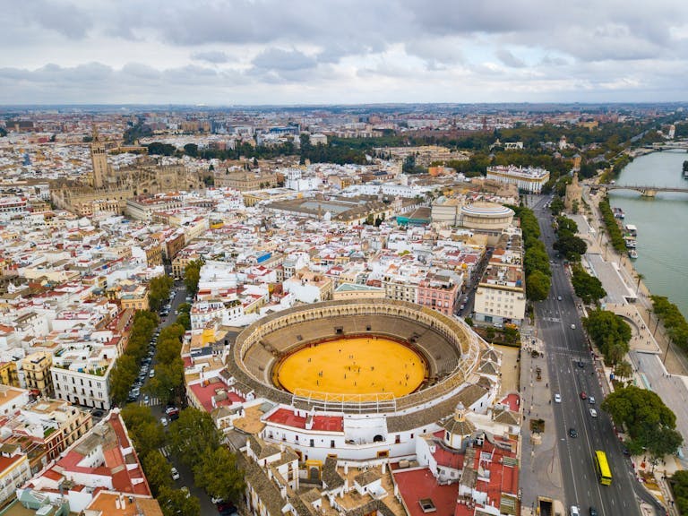 Aerial view of Seville, Spain