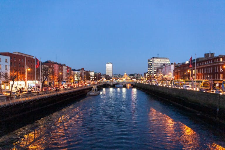 River Liffey, Dublin, at night