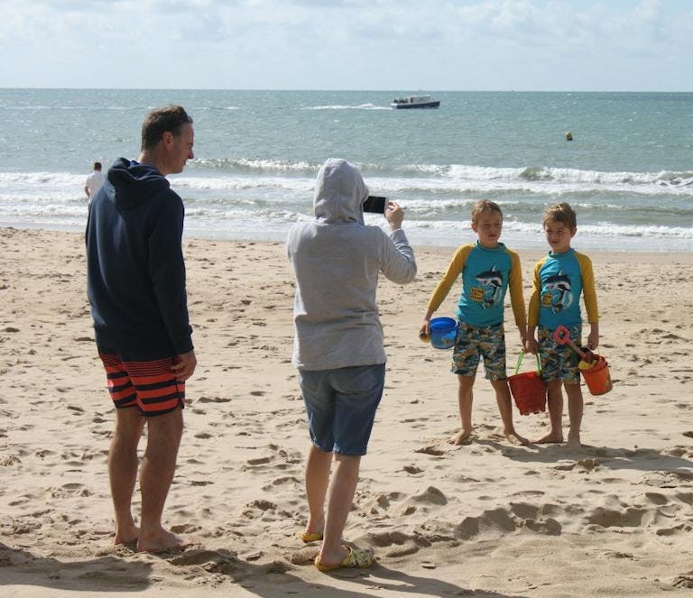 Kids on the beach in Brighton