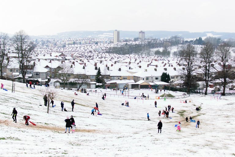 Skiing with kids in Bristol, UK