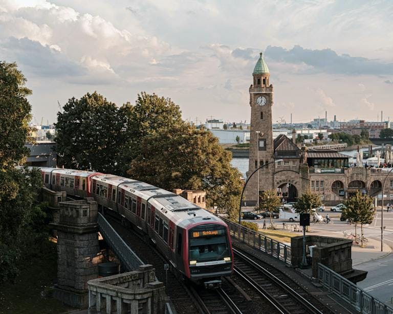 Train line in Hamburg, Germany