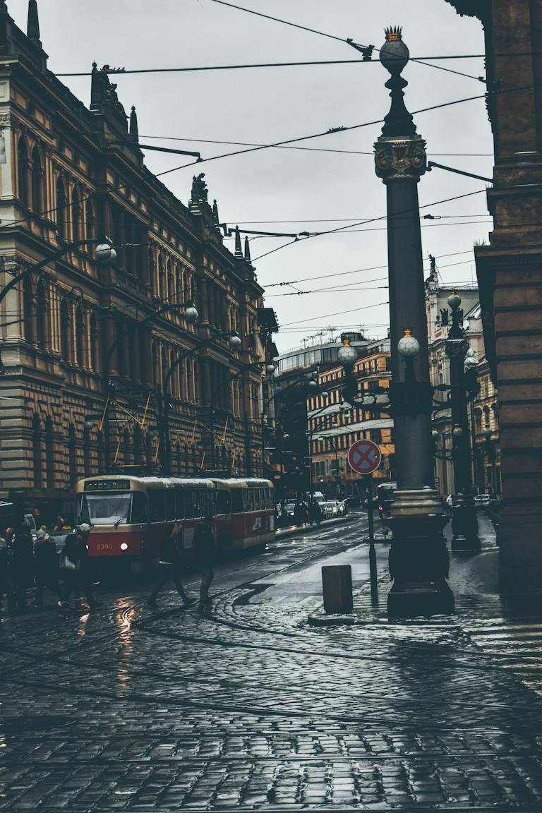 Sightseeing in Prague on a rainy day