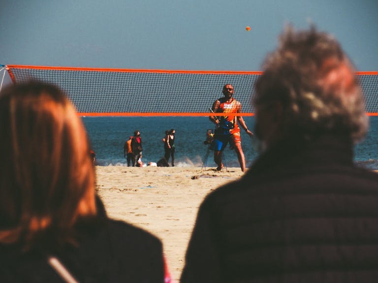 Beach volleyball in Valencia, Spain