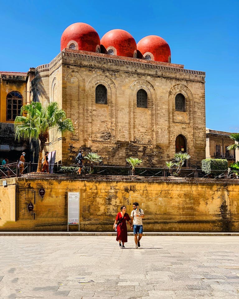 Red-domes church in Palermo