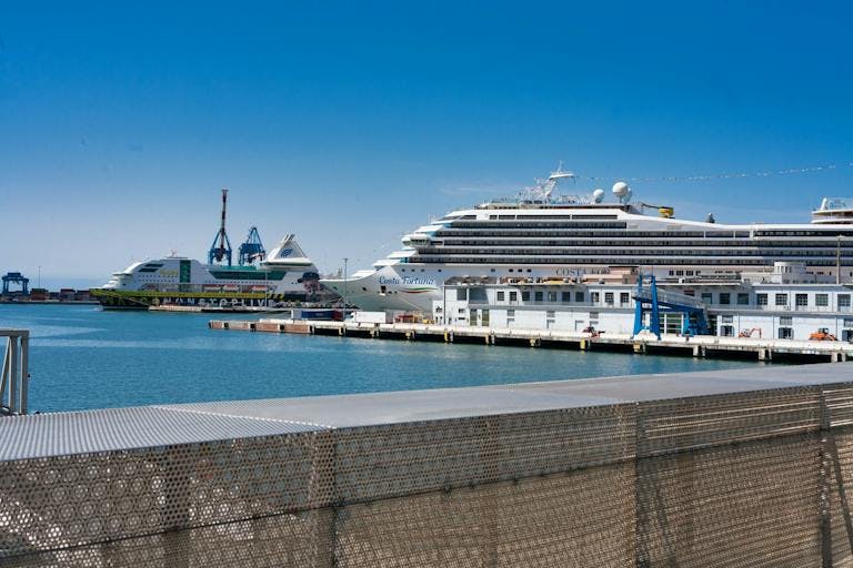 Cruise ship in Genoa, Italy