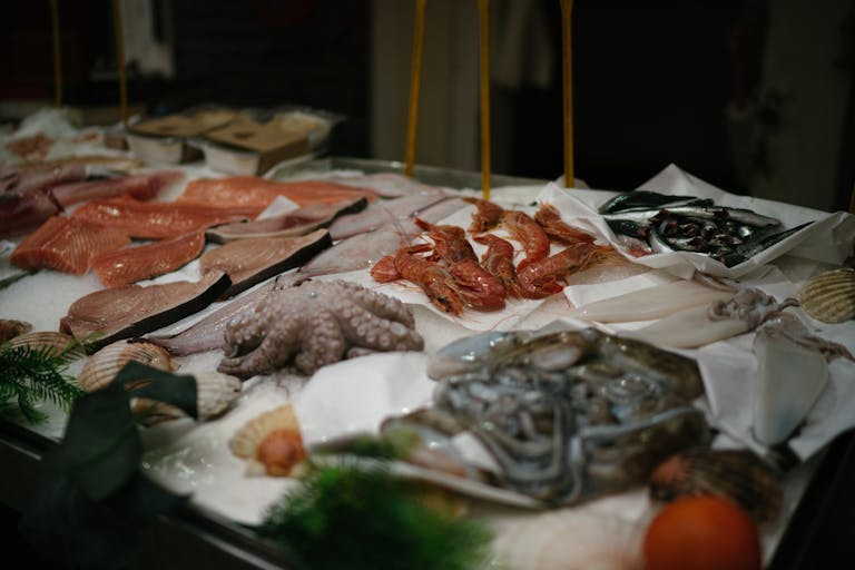 Fresh seafood in Venice