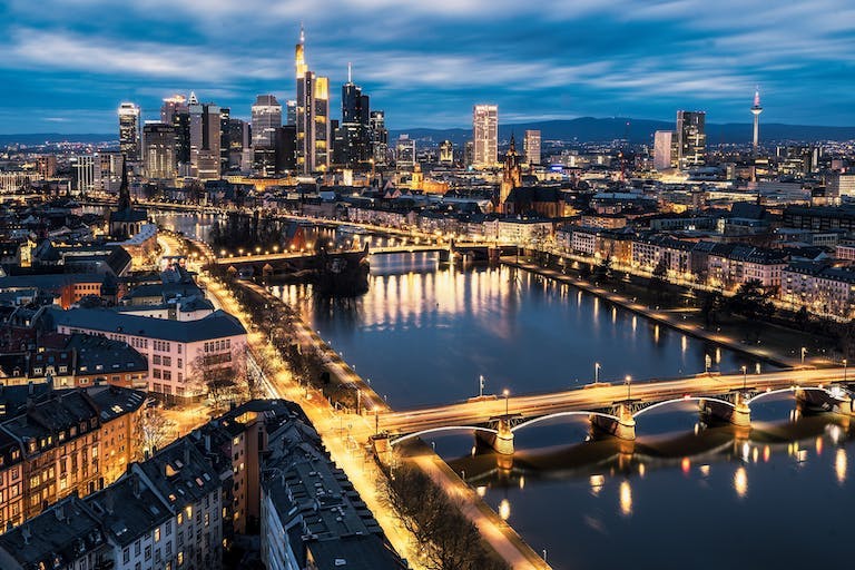 Frankfurt, Germany by night
