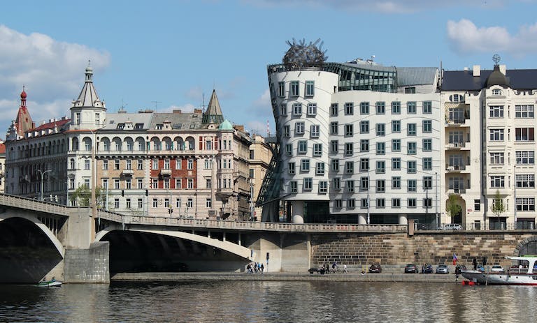Old and modern architecture in Prague
