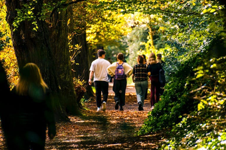 Family walking in Dublin, Ireland