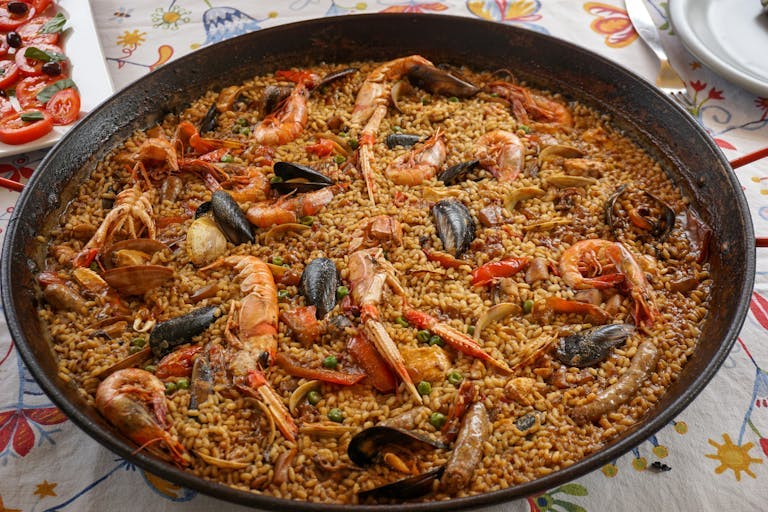 Paella, il piatto più famoso di Spagna.