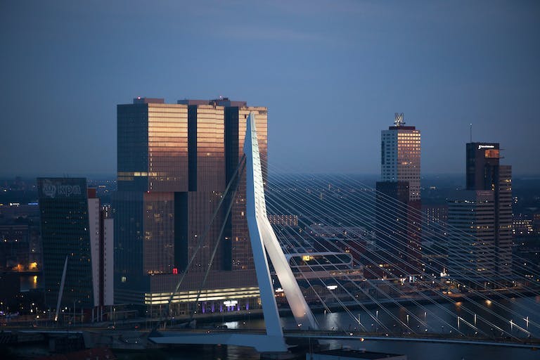 Suspension bridge, Rotterdam, Netherlands