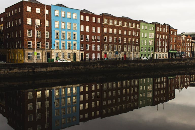 Colorful buildings in Dublin, Ireland