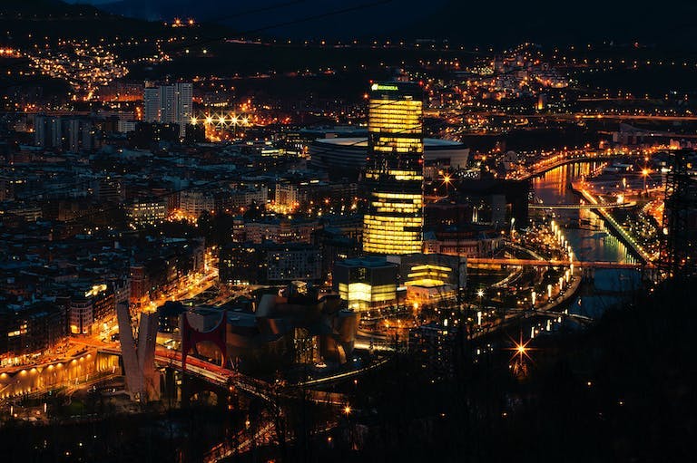Bilbao at night