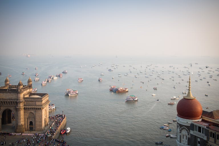 overlooking Gateway of India and the sea