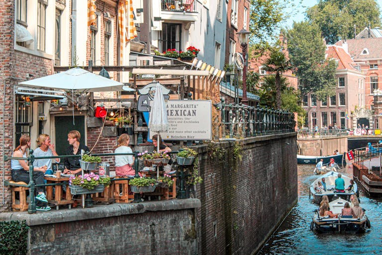 Outdoor dining in Amsterdam