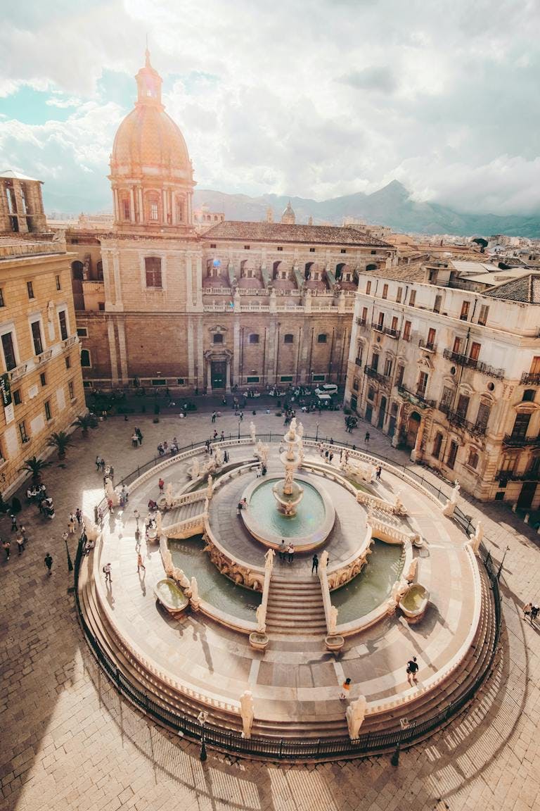 Piazza Pretoria in Palermo, Sicilia.