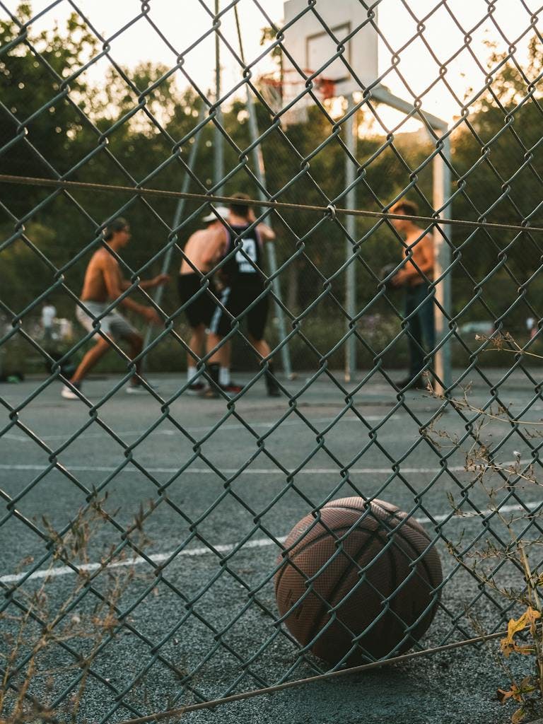 Playing basketball in Lyon