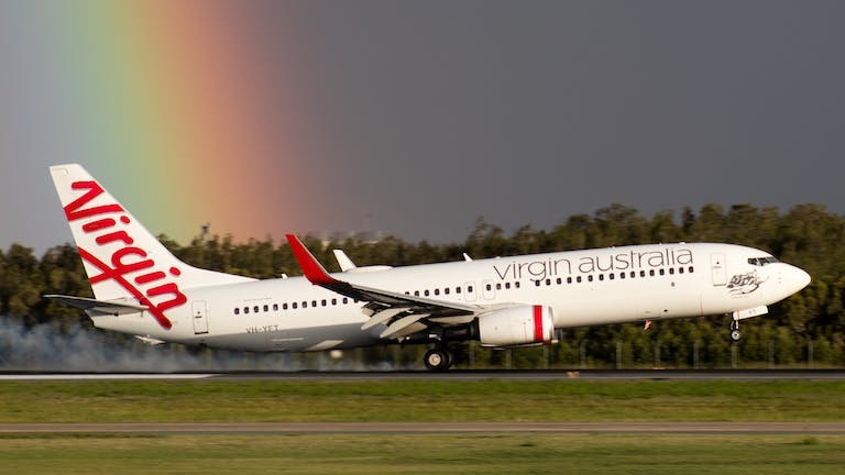 Plane at Brisbane Airport, Australia