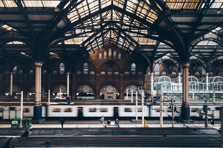 Train platforms at Liverpool Street Station, London