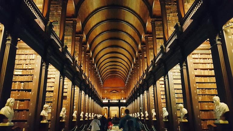 Library in Trinity College, Dublin