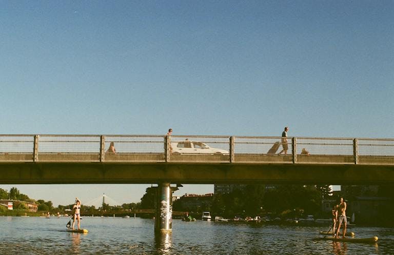 Paddleboarding on the Danube in Vienna