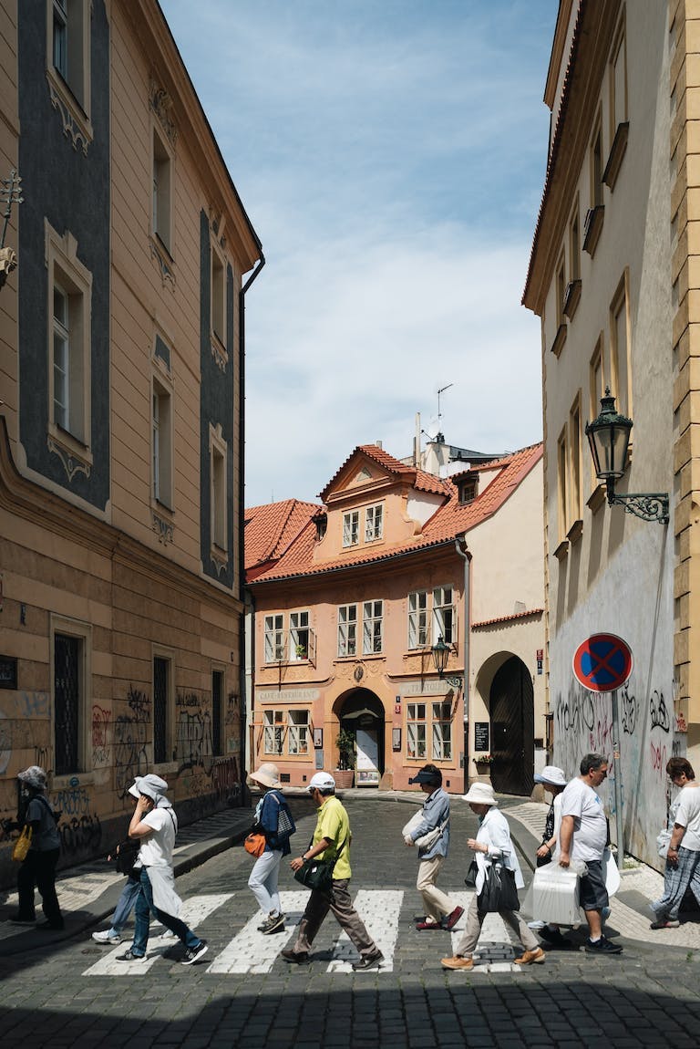 Pedestrians in Prague
