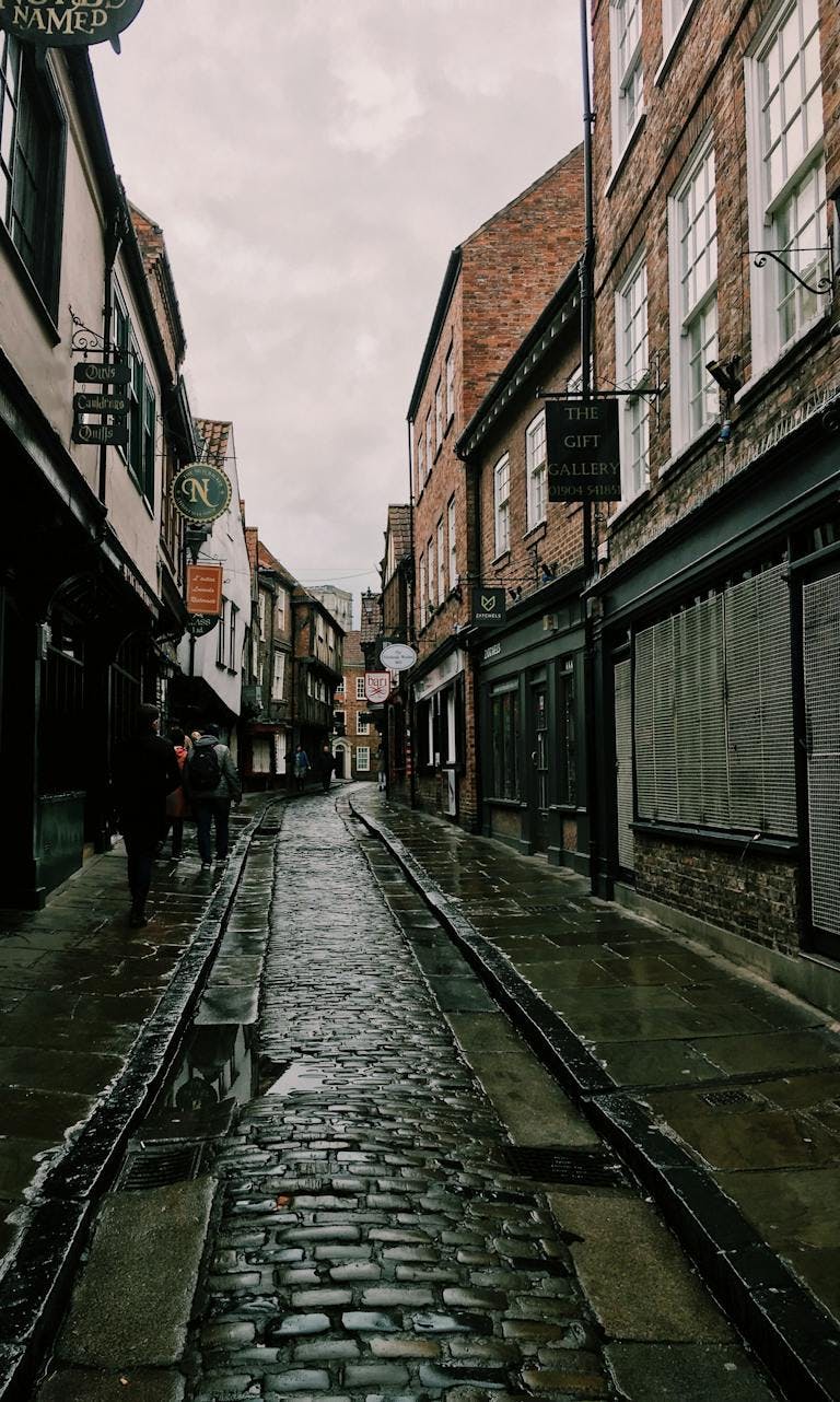 Rain in York, UK