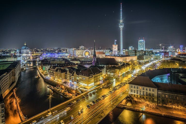 Berlin, Germany, by night