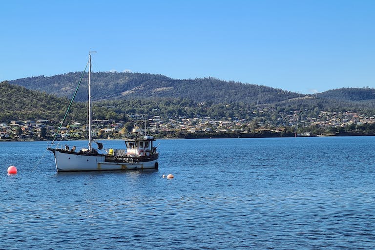 River fishing boat in Hobart