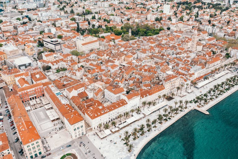 Aerial view of Split, Croatia